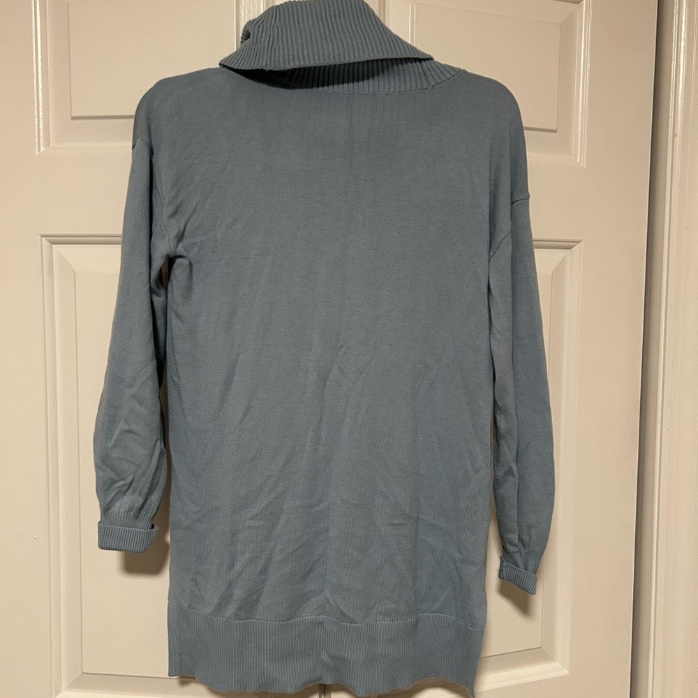 LOFT Light Blue Ribbed Sweater - Picture 5 of 5